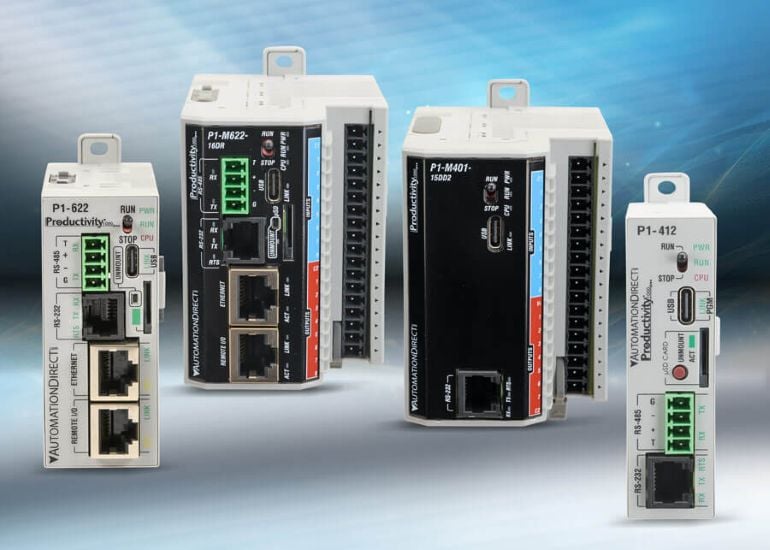AutomationDirect expands its Productivity1000 PLC lineup with new CPU modules and built‑in I/O options to boost performance and flexibility