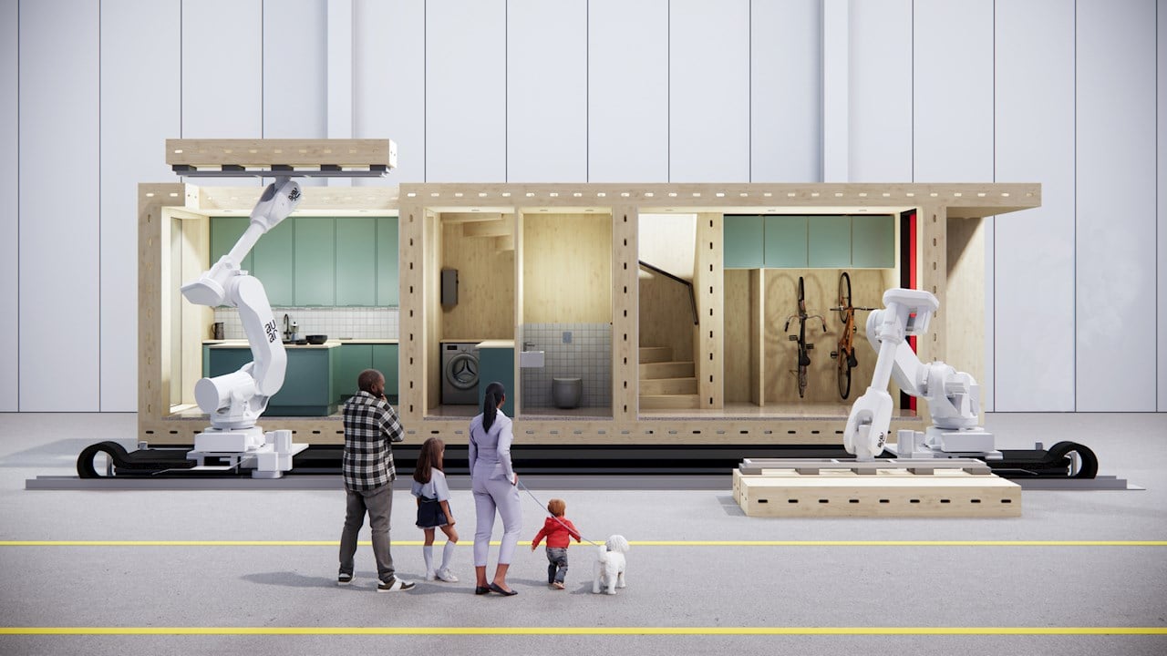 What future homes could look like when robotics and automation unite with sustainable modular construction at a local scale