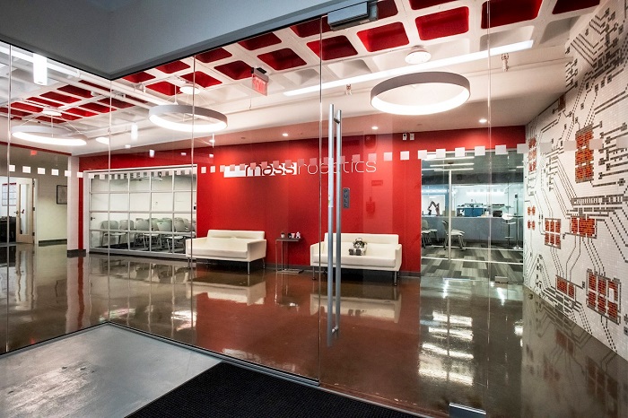 The MassRobotics lobby in Boston, MA