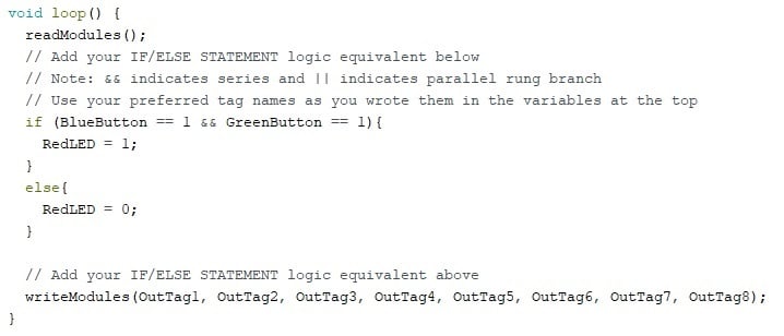 The actual code logic