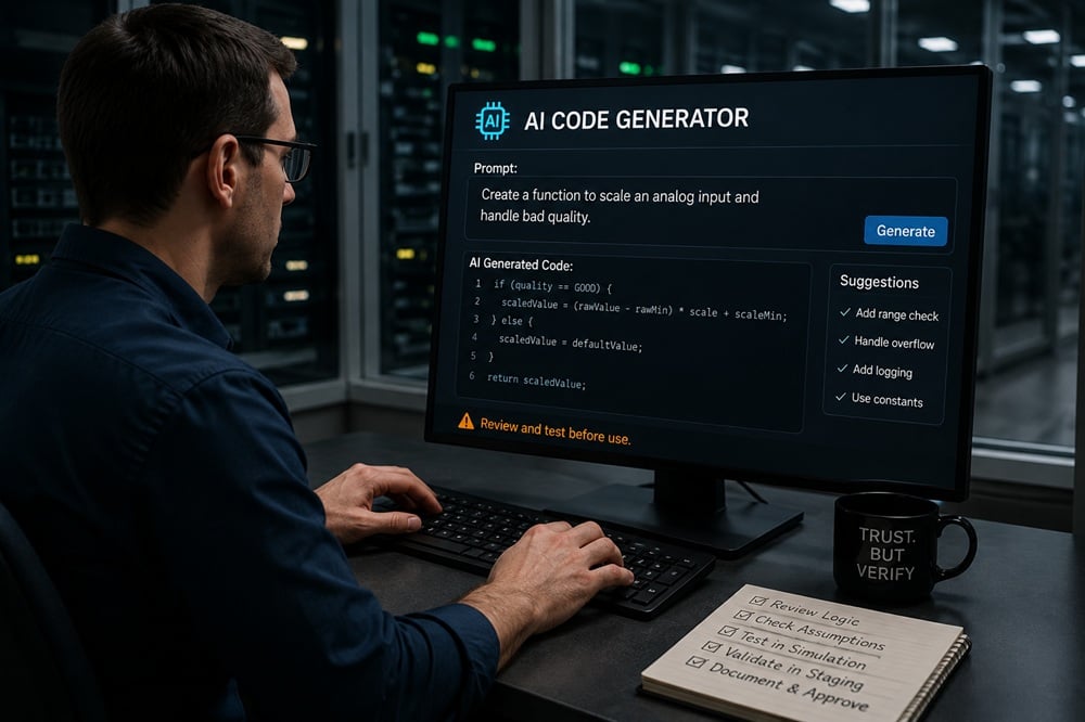 Figure 3. AI accelerates coding, but engineers must validate the results.