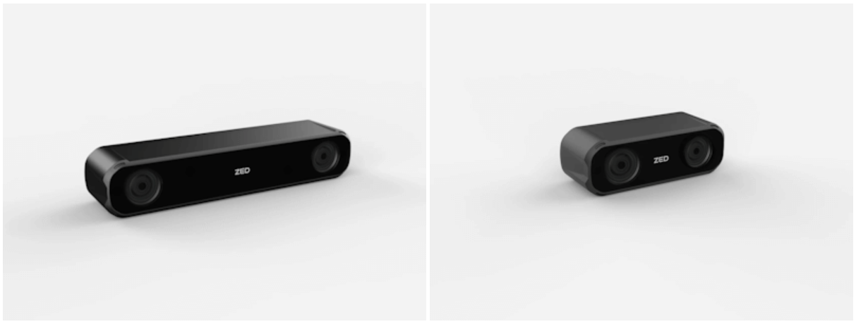 StereoLabs 的 ZED X 立体相机（左）和 ZED X Mini 立体相机