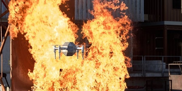 Drones fighting and monitoring fire activity