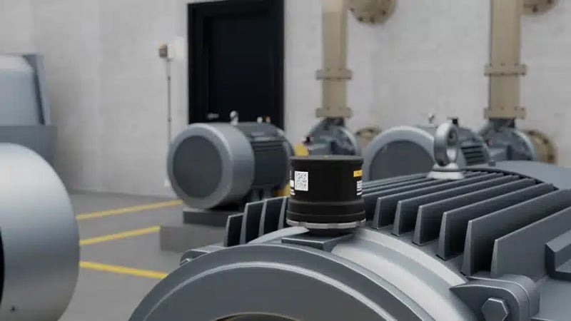 Vibration sensor on a motor