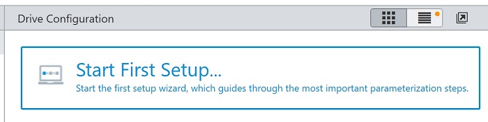  Figure 5. Starting the first setup wizard.