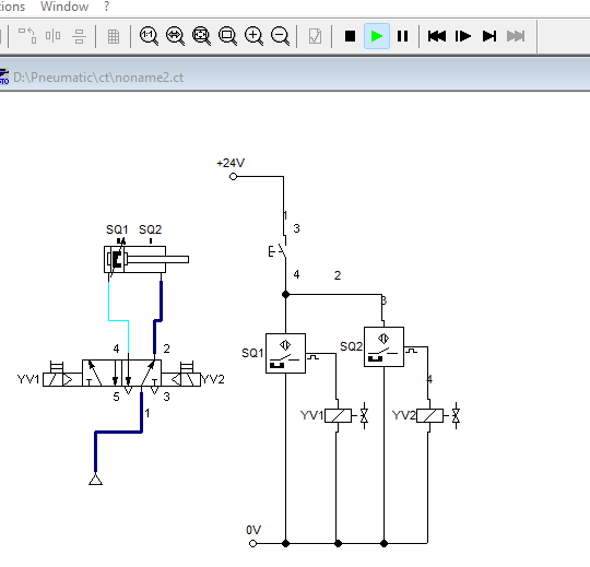 Electro Pneumatic Circuit Creation And Simulation Using FluidSIM 