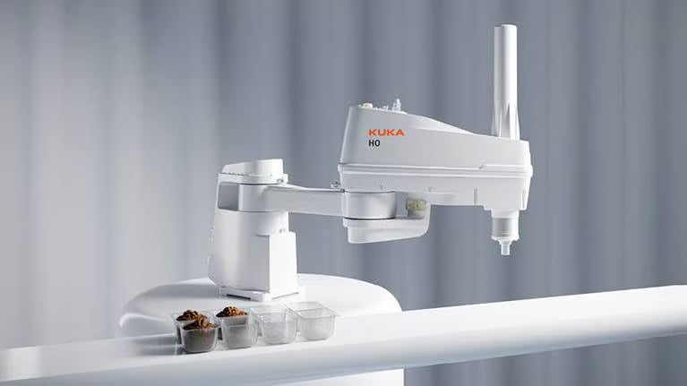 The KR SCARA robot lineup includes a hygienic oil series designed exclusively for the food industry