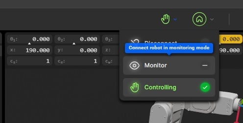  Figure 3. Activate Monitoring mode.