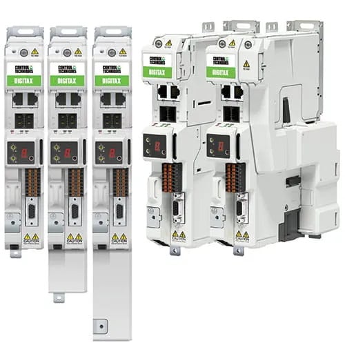 Control Techniques 现为 Nidec 的一部分，生产控制系统和电机驱动器，例如上图所示的 Digitax HD 伺服驱动器