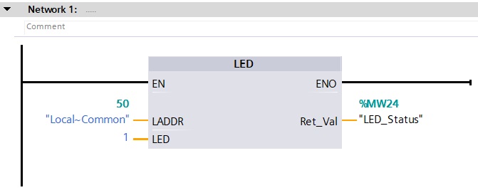  Figure 3. LED status of Run and Stop modes in a Siemens PLC.