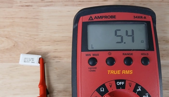 Power resistor measurement test