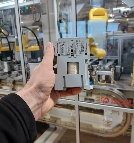  Figure 3. A C-109 contactor in front of the assembly line.