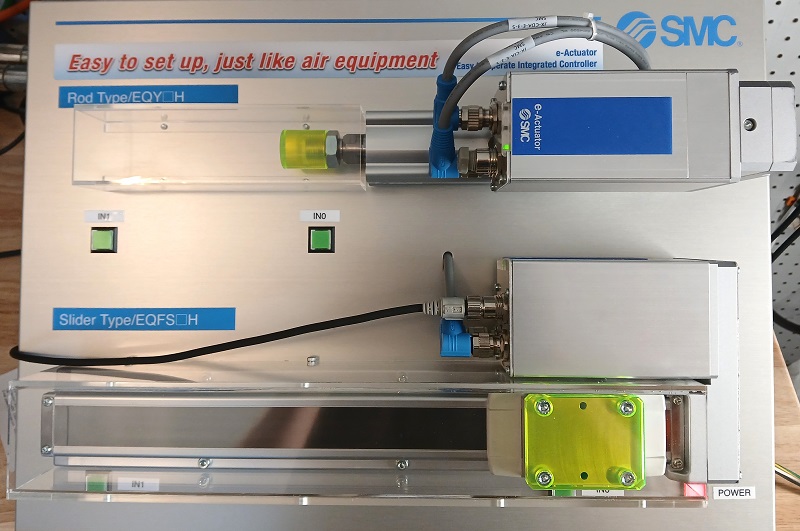  Figure 1. The e-Actuator series in a demo unit from SMC.