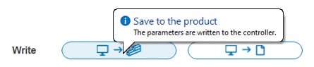  Figure 6. Saving data to the device.