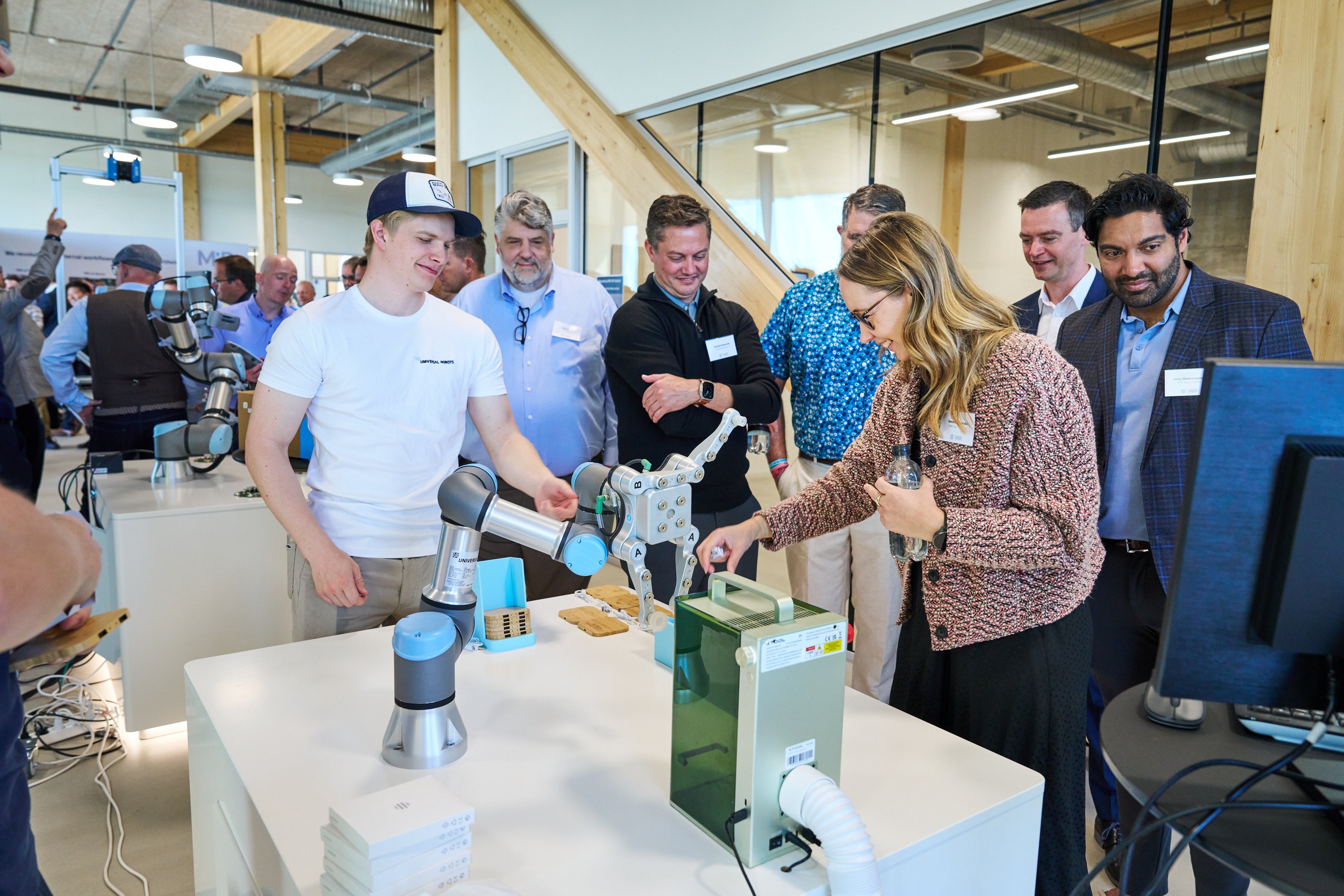 Universal Robots collaborative robot technology on display at the headquarters’ grand opening