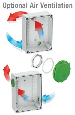 A ventilation system that allows for proper air flow without compromising components.