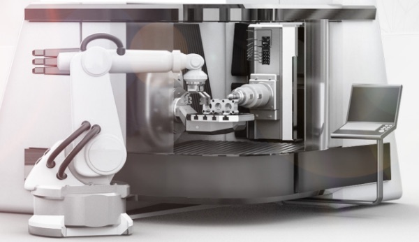 The standard IO-link master being used in a machine tending application.
