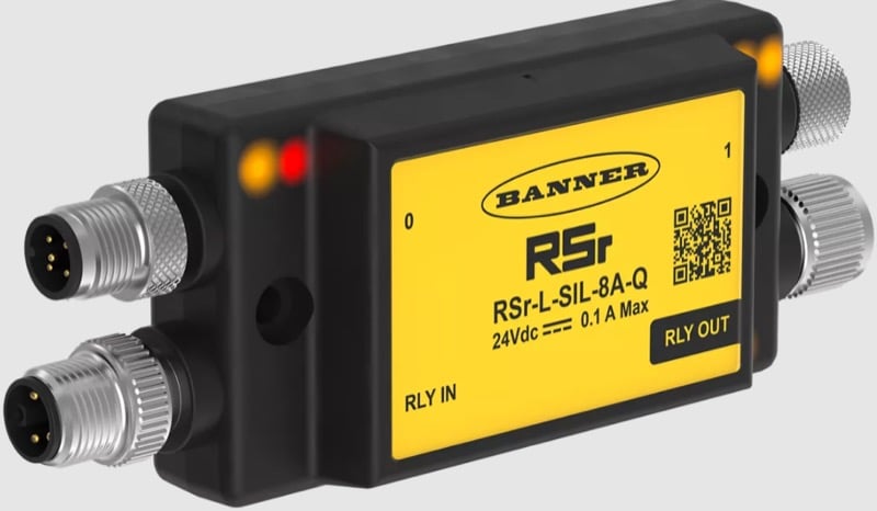One of the models in the new remote safety relay, RSr-L-SIL-8A-Q.