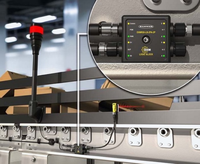 Mounted directly on equipment, the logic block handles local inputs and outputs in the field, reducing wiring and eliminating the need for cabinet-based control.