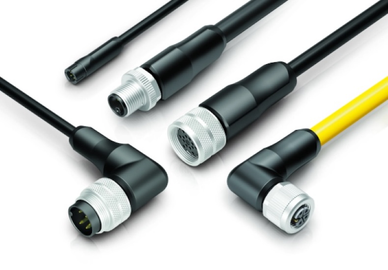 Updated M12 and M16 connectors with triangular molding are designed to improve strain relief, reduce twisting, and extend cable life in demanding applications.