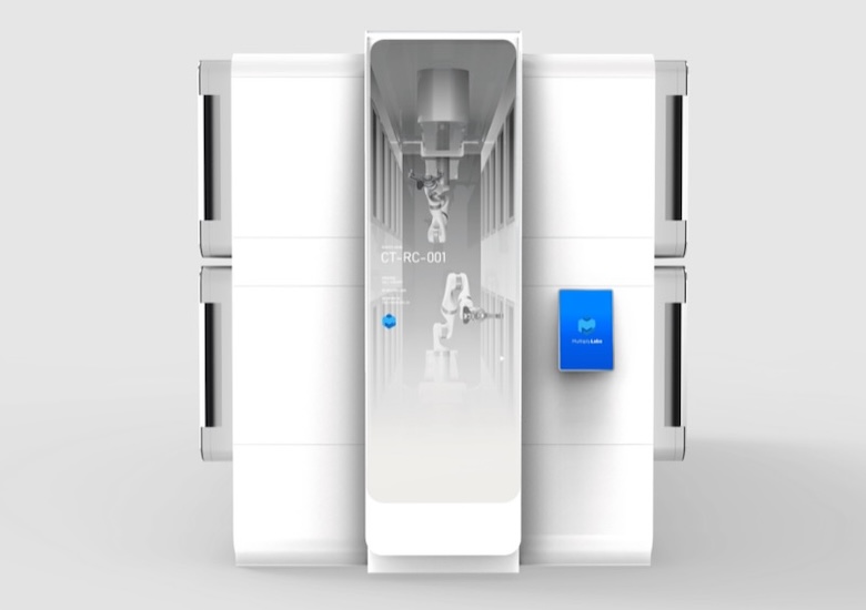 As part of Multiply Labs’ robotic platform, robotic arms slide from one module to the next, executing cell therapy manufacturing tasks in parallel to maintain efficiency and throughput.