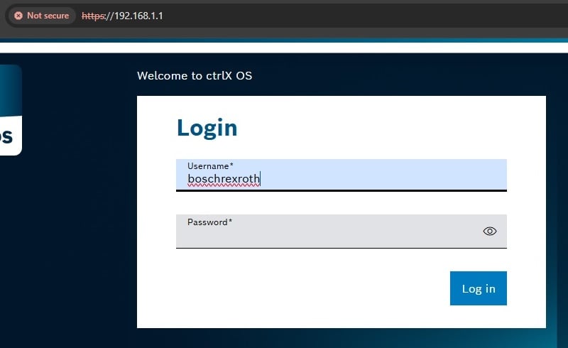 Figure 3. Login screen.