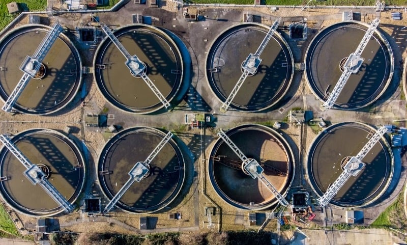 Wastewater treatment plant that uses SCADA and Edge computing systems.