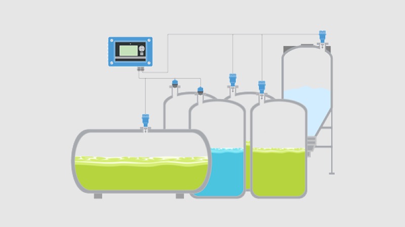 The Rosemount 2405 serves as a central data concentrator for multiple HART-enabled instruments, simplifying wiring and consolidating tank measurements.