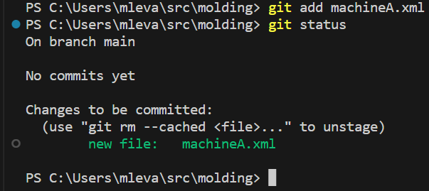 How do I stage a file for a git commit?