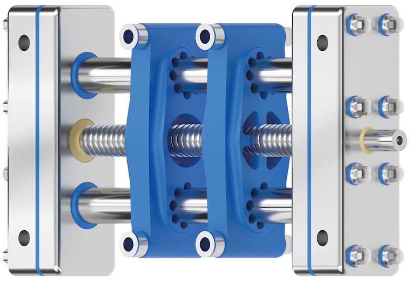 The new hygienic design of the drylin® SHT linear actuator.