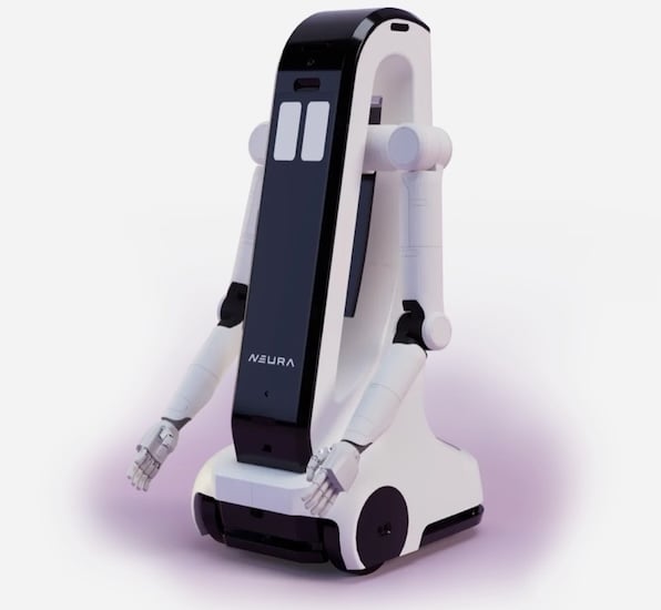 Neura’s workspace and household robotic assistant features smart navigation and collision-avoidance to keep occupants safe.