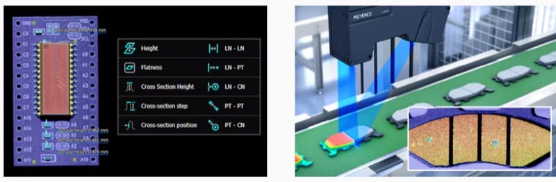 The intuitive user interface works well with electronic dimensional measurement and scratch defect detection.