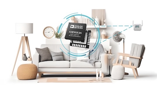 An ADI ADE9153A used to optimize power distribution in a household. This project was targeted to Sub-Saharan Africa for energy management and smart grid deployment.
