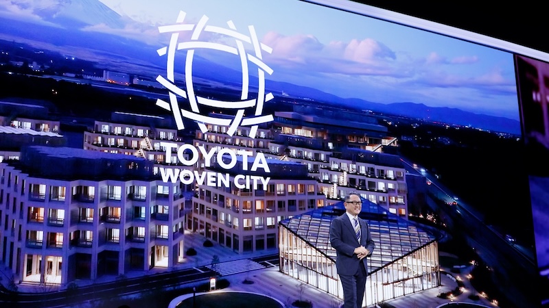 Chairman and Master Driver of Toyota, Akio Toyoda, introduces the Woven City, a test course for its transition towards becoming a mobility company.
