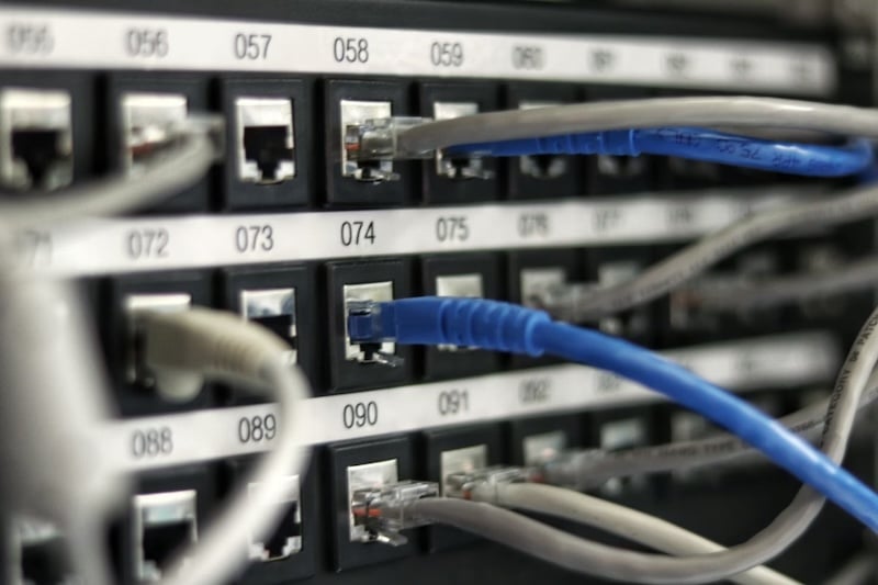 Image of Ethernet switch connections.