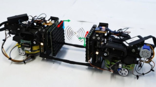 Swarm Robots Provide Contactless Transport for Small Items