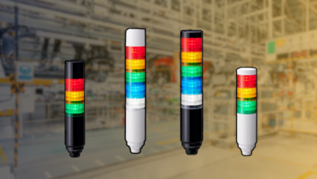 Patlite Signal Towers, Now Featuring M12 Connection for Simple Wiring
